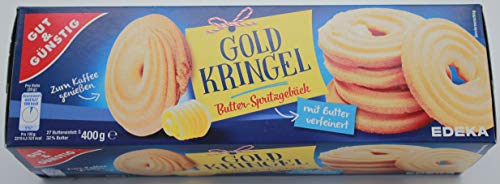 Gut & Günstig Gold Kringel Butterspritzgebäck, 10er Pack (10 x 400g)