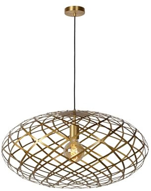 LUCIDE WOLFRAM - Pendelleuchten - Ø 65 cm - 1xE27 - Mattes Gold/Messing