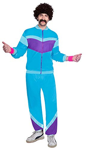 amscan Herren 9907014 80er Jahre rosa Muschelanzug Kostüm-Set, 14-16 Jahre, 2-teilig. (1er Pack)