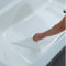 Non Slip Bath Mat for Inside Bathtub - ULTRA THIN & EXTREMELY DISCREET - Anti Mould Textured Vinyl - PRESSER & BATH DEGREASER INCLUDED - UK BRAND Slips Away® (WHITE, 16x34)