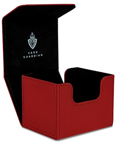 Card Guardian - Premium Deck Box for 100+ Cards for Trading Card Games TCG (Red)