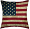 Swono Kissenbezug mit amerikanischer Flagge, 40,6 x 40,6 cm, dekorativer Couch-Kissenbezug für Sofa, Baumwoll-Leinen-Kissenbezug, für drinnen und draußen, Heimdekoration