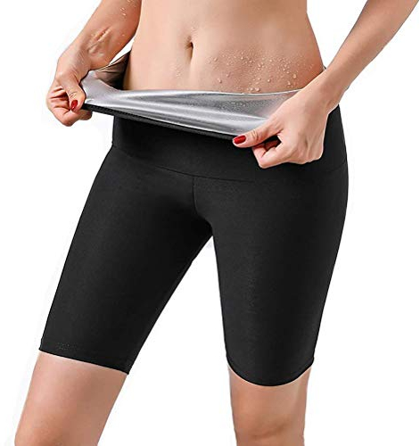 Rvtkak 2 in 1 Women Sauna Pants for Workout Weight Loss Slimming Pants Training Tights Sauna Sweatpants