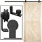 TSMST 6FT/182CM Herraje para Puerta Corredera Kit de Accesorios para Puertas Correderas, Contiene Guía de suelo ajustable