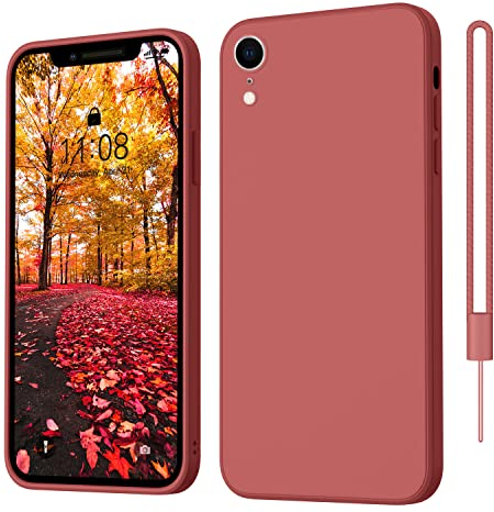 ORDA Silikon Hülle für iPhone XR - Ultra Dünn Slim Handyhülle mit Microfiber, Kratzfeste Rundumschutz Schutzhülle für 6.1'' Rot