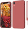 ORDA Silicone Case for iPhone XR - Ultra Thin Slim Mobile Phone Case with Microfibre, Scratch-Resistant All-Round Protection Protective Case for 6.1 Inch Red