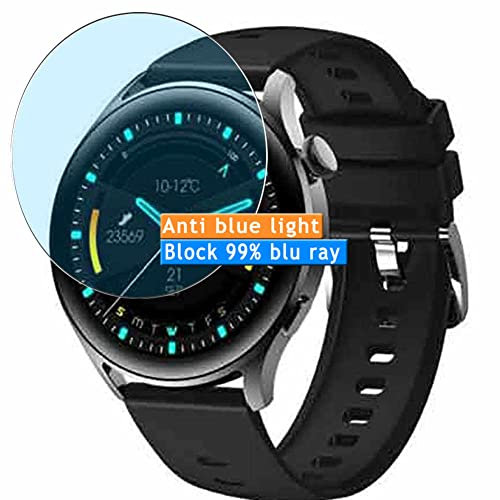 Vaxson 3-Pack Anti Blue Light Screen Protector, compatible with S88 Smartwatch 2021 1.28 smart watch, TPU Guard Film Protectors Sticker [NOT Tempered Glass]