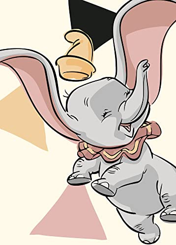 Komar Dumbo Angles - Größe: 50 x 70 cm, Wandbild, Poster, Kunstdruck (ohne Rahmen), Disney