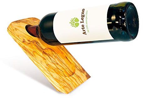 mitienda mit Liebe gemacht Weinflaschenhalter aus Holz, Untersetzer Leonardo, Flaschenhalter, Weinregal, Weinständer