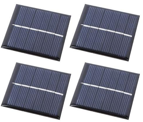 Ouitble Solarpanel, 4PCS 3V 168mA Solarpanel DIY Material Outdoor Notfall Ladegerät Tragbares Netzteil, 54x54mm