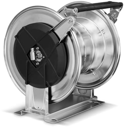 Automatische Schlauchtrommel, Edelstahl, 40 m