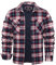 KEFITEVD Hommes Veste Bûcheron Flanelle Chaude Blouson Carreaux Hiver Chemise Carreaux Bûcheron Extérieur,Rouge Blanc,2XL