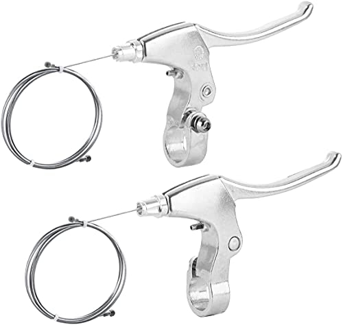 Chooee Palanca de Freno Bicicleta, 1 par Maneta Freno Bicicleta, para MTB,Plata