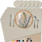 Mahewa® 6er Set Premium Tischset aus Kunstleder - Platzset abwaschbar und wasserdicht - Platzdeckchen Telleruntersetzer in Lederoptik (Greige, Eckig)