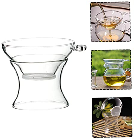 Alipis Colador De Té De Vidrio Tazas De Té De Vidrio Transparente Tetera De Hojas Sueltas Tetera De Vidrio 1 Juego Accesorios De Té De Kung Fu Espumaderas De Cocina Colador De Té De