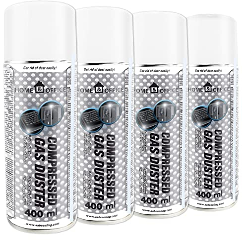 Air Comprimé 4x AABCOOLING Home&Office Gas Duster 400ml K2, Nettoyage, Bombe d'Air Sec, Accessoires, Bouteille Air Comprimé, Aérosol de Rendement Élevé, Kits de nettoyage, Photo et caméscopes