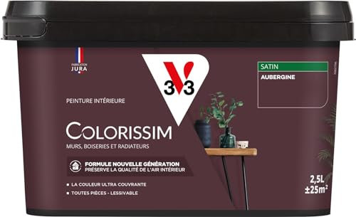 V33 Peinture multi-supports Colorissim® Aubergine satin 2,5L