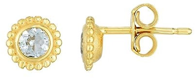 14 Karat Gelbgold, polierte Popcorn-Ohrringe mit Druckverschluss, Schmuck für Damen, One Size, Metall Gelbgold Goldfarben Metall Gelbgold, Kein Edelstein