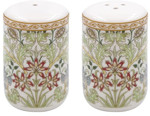 Lesser & Pavey British Designed Salt and Pepper Sets | Salt and Pepper Shaker for All Type of Kitchens | Hyacinth Salt Shaker & Pepper Shaker Perfect for Home or Businesses - William Morris