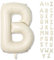 40 Inch Letter Balloons Cream, Big Alphabet B Foil Word Balloons Beige, Large Self Inflating Name Balloon Letters B White Decor, Helium Custom Letter Balloons for Women Birthday Party Decorations