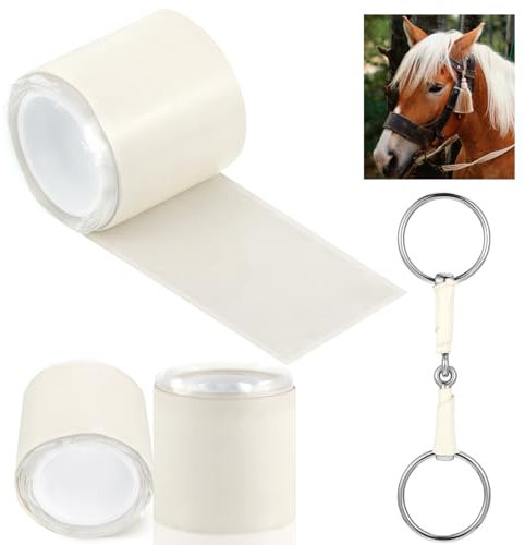 Pushglossy 2 Rollen Pferd Gebiss Wrap Bit Protector Bit Guard Tape für Pferde Bit Pflege Wrap für Pferde Reitsport Pferd Wraps für Pferde Supplies