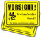 Felexdo Freilaufender Hund Schild,20x15cm Warnschild aus Aluminium Reflektierendes Tor geschlossen Schild Hundeschild mit Selbstklebend für Tür oder Tor