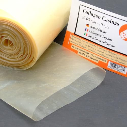 Kunstdarm 65mm / 10m – Wursthaut | Metzger Kollagenhülle | Kollagenhülle für Wurst