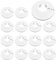 15 Pièces Colliers de Tuyau de Radiateur Couvercle Blanc Solide de Pipe en Plastique pour Tuyau Rosace Ronde Diamètre Cache Décoration Plomberie pour Tuyau de Chauffage D'eau 16 mm