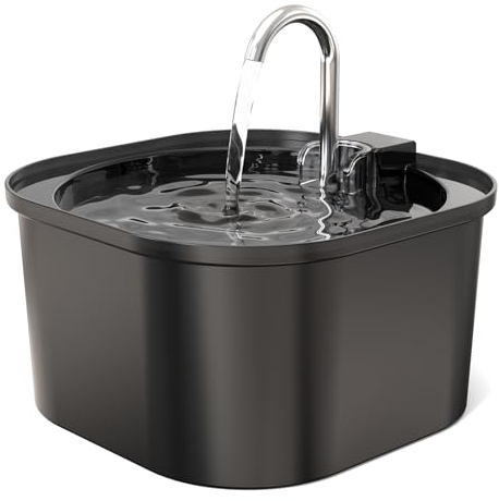 PEKTACO Trinkbrunnen für Katze, 2.5L Haustier Wasserbrunnen für Katzen Innen, Super Silent Automatischer Katzentrinkbrunnen, BPA-frei