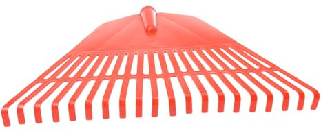 Aqbau® Rastrello per foglie in plastica, senza manico, larghezza 47 cm, colore rosso