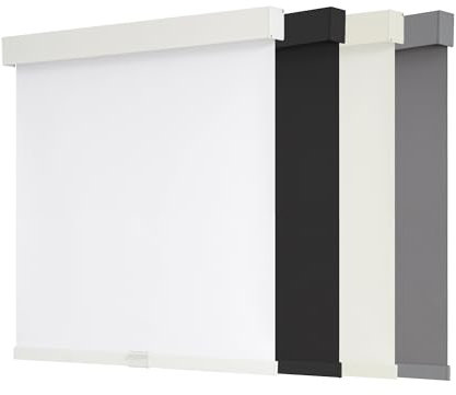 AOSKY Verdunkelungsrollos, schnurlose Jalousien für Fenster, Free-Stop-Schatten mit Volant, thermisch isolierter Stoff, UV-Schutz, natürlich gewebte Rollos für Zuhause und Büro (83,8 cm B x 182,9 cm H