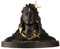 Vedic Charya Lord Adiyogi Shiva Statue 12,7 cm Harz handgefertigt - Dhyana Mudra Mahadev Idol Auto Armaturenbrett, Home & Office Schreibtisch, Shivratri Pooja Deko Murti Schwarz