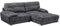 Riess Ambiente Modernes XXL Ecksofa Milano - 260cm - anthrazit - Chenille-Strukturstoff L-Form Wohnlandschaft