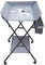 MINRS Wickeltisch Klappbar Mobiler Wickelkombi Höhenverstellbar Wickelkommode mit Sicherheitsgurt Seitliche Ablagen Tragfähigkeit 25kg Tragbar Wickelkombination 80 x 63 x 96 cm Gray