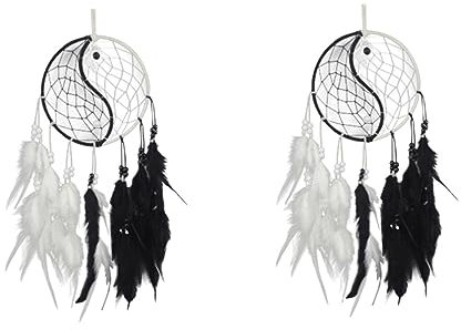 STOBAZA 2stücke Yin Yang Wanddekorationsornament Für Auto Und Zuhause Handgefertigte Für Schlafzimmer Wohnzimmer Und Besondere Anlässe