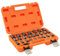 COSTWAY 27-teiliges Schraubenausdreher Set, Profi Linksausdreher Mit Kasten, Beschädigte Schraubenentferner, Bolzenausdreher für Schrauben Mit Doppelkopf & 3/8-Zoll-Antrieb (Orange)