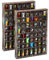 J JACKCUBE DESIGN - Shot Glasses Display Case(Set of 2) 56 Compartments Wall Mount Pint Glass Shadow Box Bar Cabinet Collection Freestanding - MK524AA