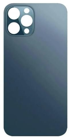 Back Glass Replacement for iPhone 12 Pro Max with, Big Hole Rear Back Cover Glass Replacement All Carriers (BLUE)