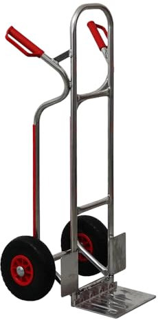 PROREGAL Sackkarre Ragnar klappbarer Schaufel | HxBxT 117x60x52cm | Tragkraft 250kg | Pannensichere Räder | Aluminium | Transportkarre Staplerkarre klappbar