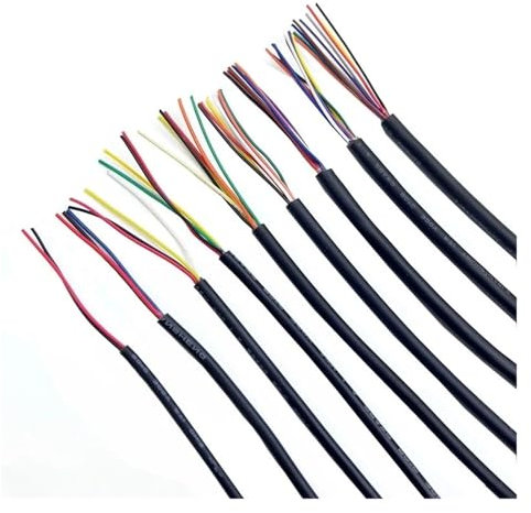 Cavo in rame morbido isolato da 1 m 28 AWG, cavo audio con guaina, 2, 3, 4, 5, 6, 7, 8, 9, 10 conduttori, filo di controllo del segnale UL2464