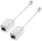 HAWAKA Cable divisor de red, adaptador RJ45 hembra a RJ11 macho para cable Ethernet, cable telefónico negro RJ11 6P4C a Ethernet RJ45 8P8C, paquete de 2 unidades