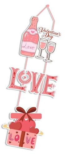 HDOYTXXM Valentinstag Türschild Valentinstag Türdekoration Zum Aufhängen Für Bauernhäuser Valentinstag Türwand Heimdekoration