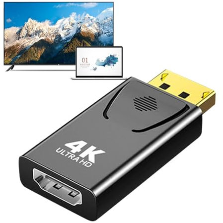 Lunaobrik auf Kabel - High Definition Digital Plug 1080p 4k | Schnittstelle für TV Monitor Extender Draht Minidp Schwarz Stabile Verbindung Video Haus Eingang Bildschirm