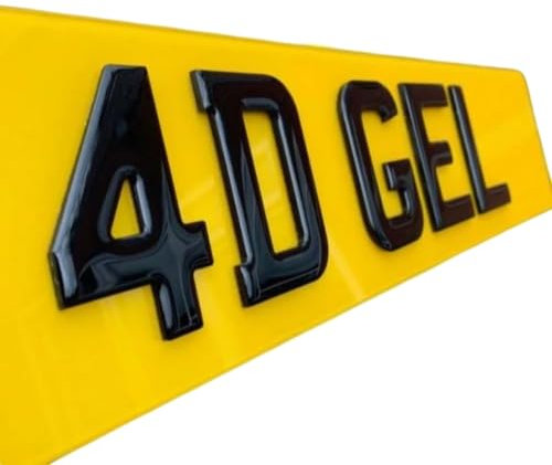 UK 3D/4D/4D Gel Standard Plates Rear/Front/Pair for Automotive, Home or Outdoor Use
