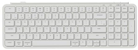 Keychron B2 Pro Ultradünne kabellose ZMK-benutzerdefinierte Tastatur, 96% USA Layout Dreifachmodus 2.4 G/Bluetooth/kabelgebunden programmierbar, Leichtes Design, leise Tasten für Mac/Windows, weiß