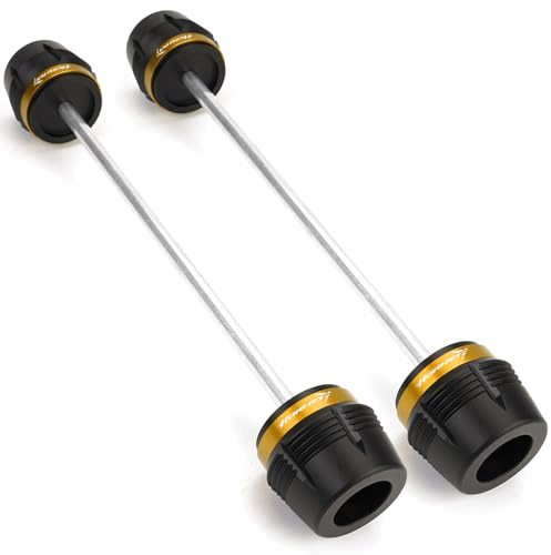 ZEXDDI Protezione ruota moto compatibile con CB750 Hornet CB1000 Hornet SP 2024 2025 Forcella anteriore posteriore Ruota Slider Axis Crash Protector (Oro)