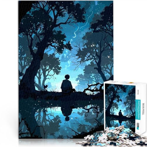 1000-teiliges Puzzle für Erwachsene Schwierig und herausfordernd Dämonentöter Tanjiro Anime Geburtstagsgeschenk, Geschenke, Wandkunst52x38cm