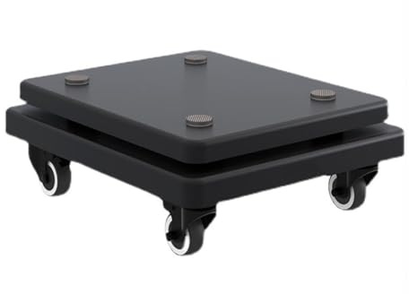 Universeller Subwoofer-Ständer mit Rolle – verstellbare Lautsprecher-Basisablage für Zuhause, Büro, Kino und Konzertsaal, Lautsprecherstabilisator, 40 x 45 cm, verbesserte Schallisolierung
