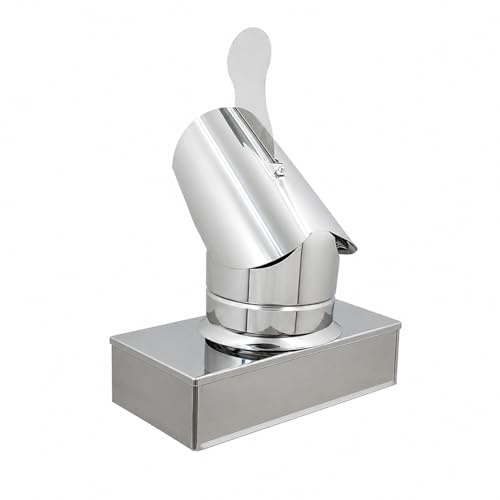 MAKA Comignolo Gallo Rettangolare, Terminale per Canna Fumaria Camino Stufa a Legna Pellet e Gas, Cappello Antipioggia Aspirafumo Base Rettangolare (320x520 mm - Zincato)