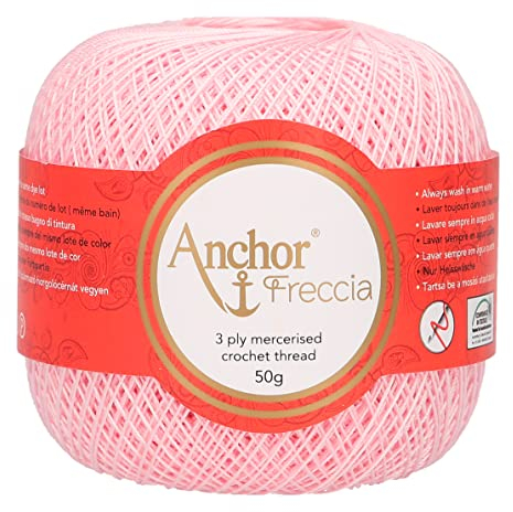 Anchor 4771016-00048 Häkelgarne, 100% Baumwolle, 48, Stärke 16, 88 gramm